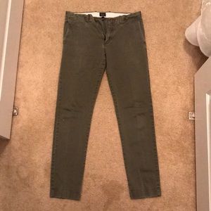 J. Crew Green 32x34 Chino “broke-in”